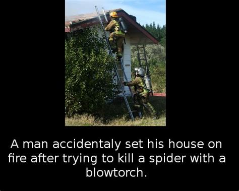 guy accidently sets house on fire